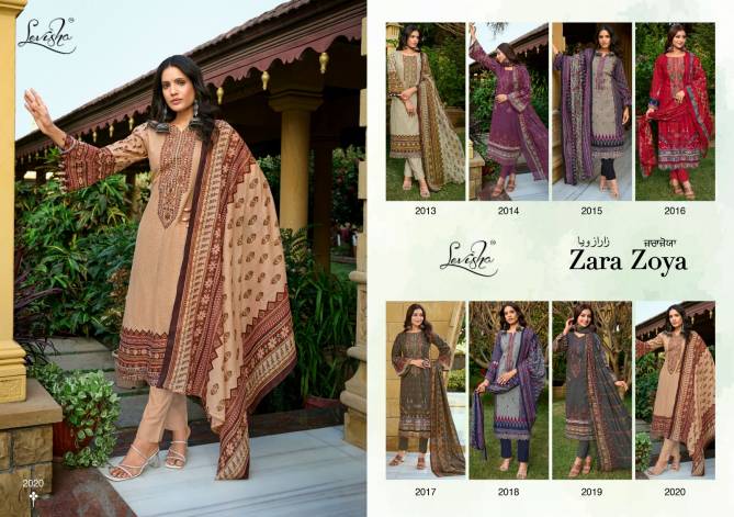 Zara Zoya By Levisha Cambric Cotton Dress Material Wholesale Clothing Suppliers In India